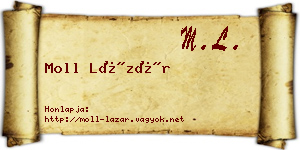 Moll Lázár névjegykártya